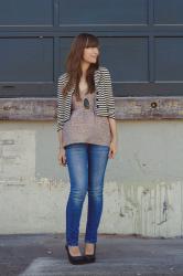 Look Book: Striped Blazers & Denim