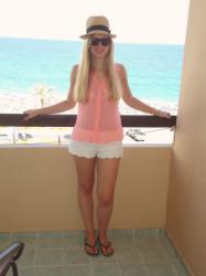 Holiday Outfit 1: Coral & Crochet