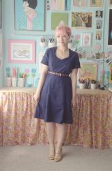 look what I made #6: navy sweetheart dress