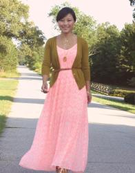 How I Wear: Old Navy chiffon maxi dress