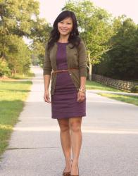 How I Wear: Loft Linen Plum Dress