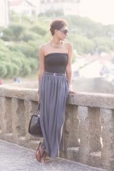 Long grey skirt