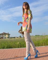 The colorful blouse