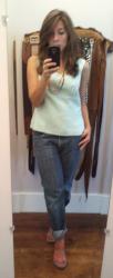 Boyfriend Jeans and The Color Mint