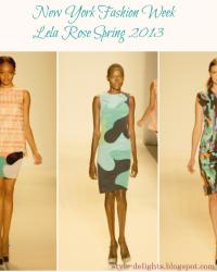 New York Fashion Week: Day 3: Lela Rose Spring 2013