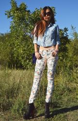 The perfect floral print jeans