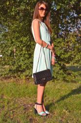 Mint green lovely dress