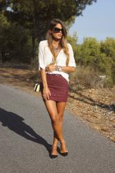 Burgundy + Studs