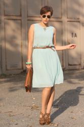 backless mint dress