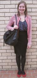 Giveaway, Zara Blazer, Jeanswest Ruffle Top and Pencil Skirt, Python Bag