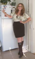 Outfit log: Pencil Skirt, Flutter Sleeves, & Self-Love