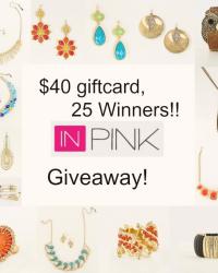 Announcing InPink Giveaway - $40 Giftcard, 25 Winners!