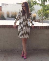 J.Crew ZigZag Dress & J.Crew Everly Pumps 