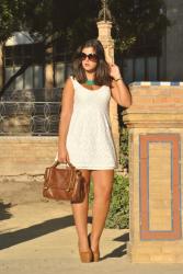 White lace dress