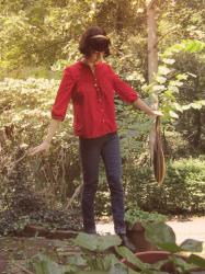 Red Shirt, Pair of Jeans, Ready to Run Errands...