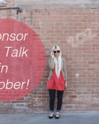 Sponsor Tea Talk in October! 