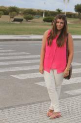 Fluor pink shirt