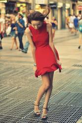 WIND, DRESS, RED