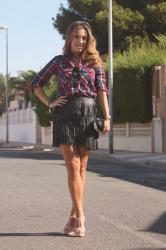 Checked Shirt With Studded