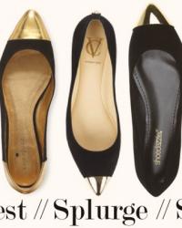 save or splurge: cap toe flats