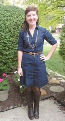 Navy Blue Shirtdress