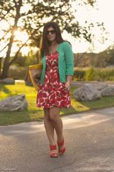 Mint Cardi + Poppy Dress