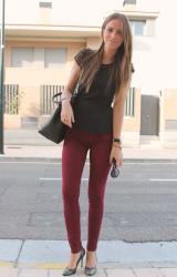 Burgundy Jeans