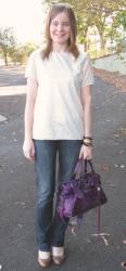 Luxe Pearl Tee, Sass and Bide Jeans, Wittner Heels, Balenciaga Sapphire City