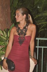 Bahamas, Nassau night9 - burgundy and lace at Countryard Terrace