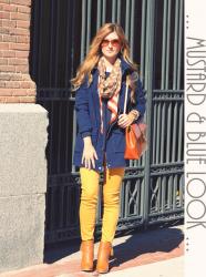 MUSTARD AND BLUE LOOK