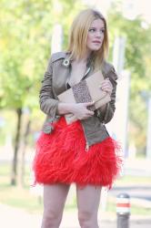 ZARA FEATHER SKIRT