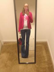 BBCA DAY 19: PINK BLAZER FRIDAY WORK OUTFIT