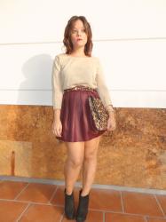 Burgundy skirt