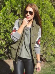 Chaqueta efecto chaleco