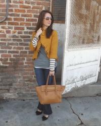 Anthropologie Terrace House Jacket & J.Crew Tillary Tote