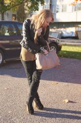 Tan Top with Ripped Jeans