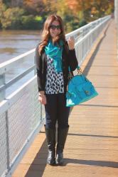 Black, White, & Teal