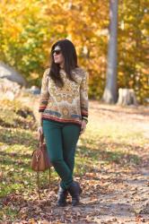 Green denim