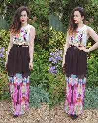 Mirrored Florals with Neon Details