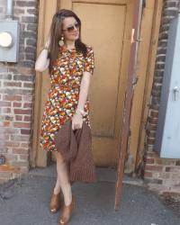 Karen Walker Tiered Tulip Dress & Barbara Briones Booties