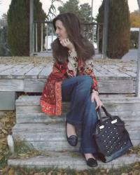 Anthropologie Karelia Coat & L.A.M.B Handbag