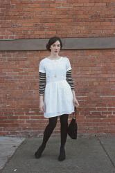 White Dresses, Black Tights.