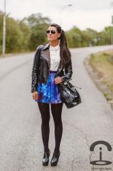 Studded Jacket & Galaxy Skirt