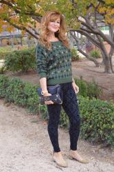 LEGGING FLOCADO Y JERSEY DE CRUCES PARA LA HORA DEL VERMOUTH