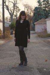 Outfit Post - Little Black Dress and Boots
