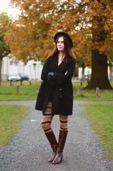 Printed Leggings, Hat and Winter Coat