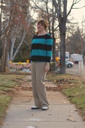 Outfit Post - Stripes and Khakis