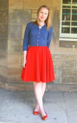 Lady in {a} Red {skirt}