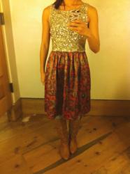 Dress Review *Notched Dots Cord Dress *Sequined Jacquard Dress *Parika Brocade Dres
