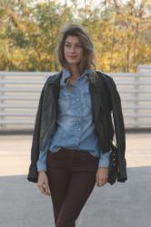 Jean Shirt & Studded Loafers 